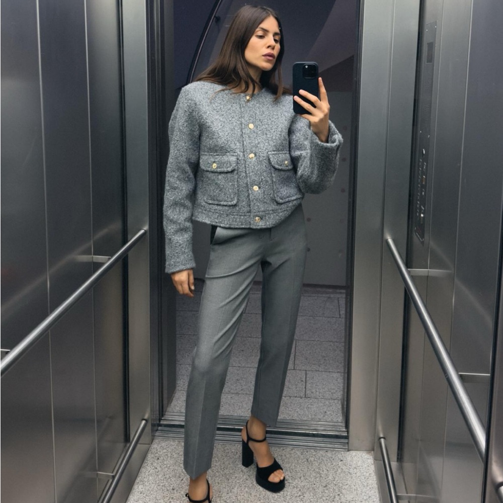 Zara short bouclé jacket